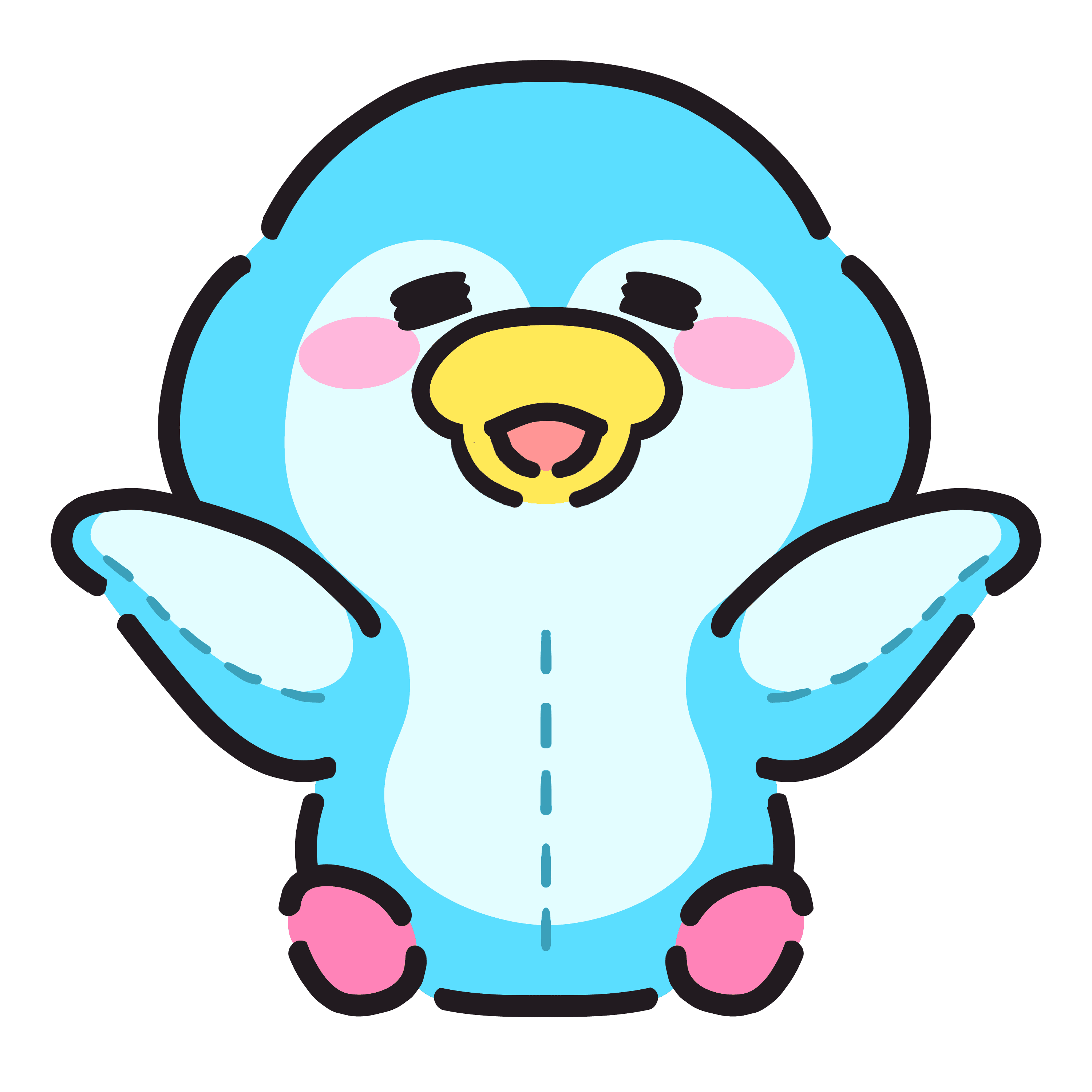 寄り添いペンギン