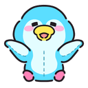 寄り添いペンギンのイラスト by fumi