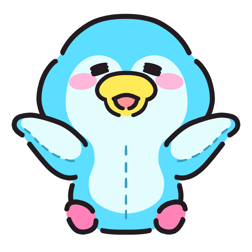 寄り添いペンギンのイラスト by fumi