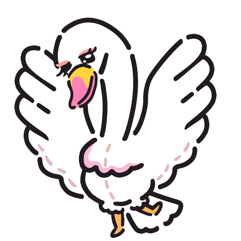 夢見る白鳥のイラスト by fumi
